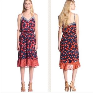 Ella Moss Fields of Poppy Crepe Dress